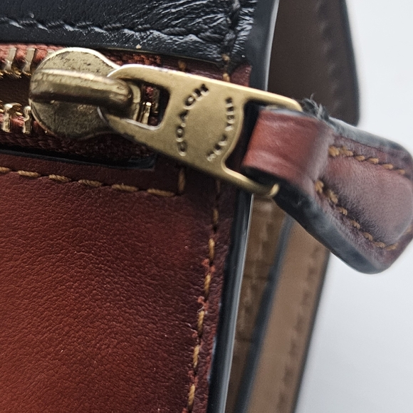 Coach Embellished Metal Pins Tri Fold Wallet – Signature Canvas & Leather - Picture 4 of 11